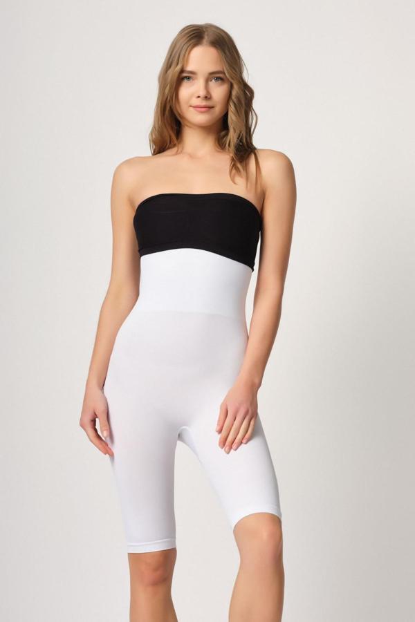 Beyaz Mı Emay 2044 Yüksek Bel Double Uzun Paçalı Korse - Image 1