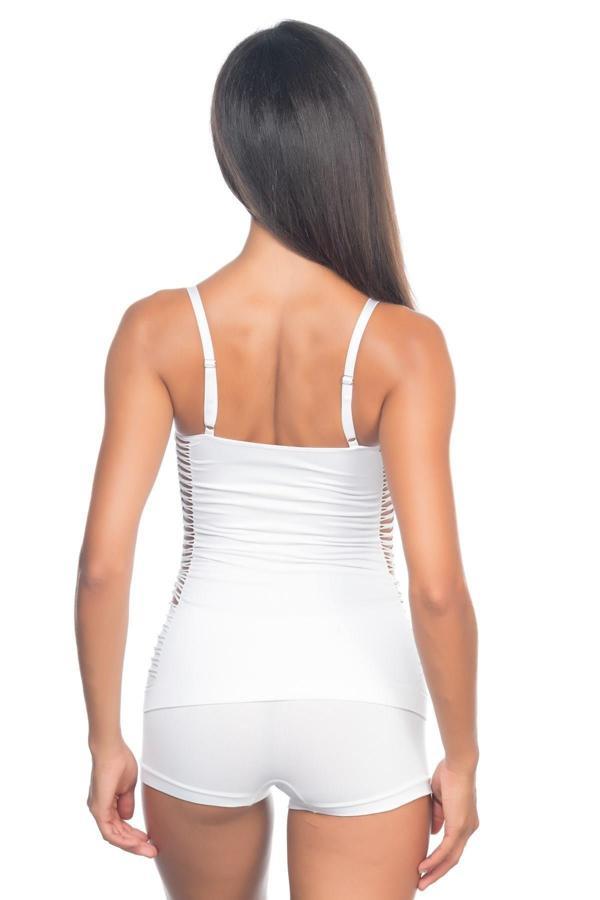 Beyaz Mı Emay 5037 İp Askılı Fantazi Atlet Korse - Image 1