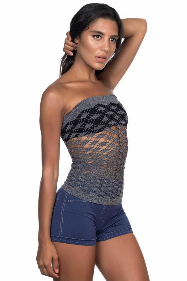 Gri Mı Emay 5034 Fantazi Büstiyer Atlet Korse - Image 1