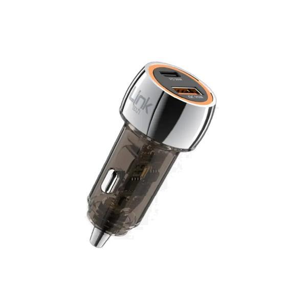 LinkTech C436 55W Dual PD30W + QC25W Şeffaf Araç Şarj Adaptörü - Image 1