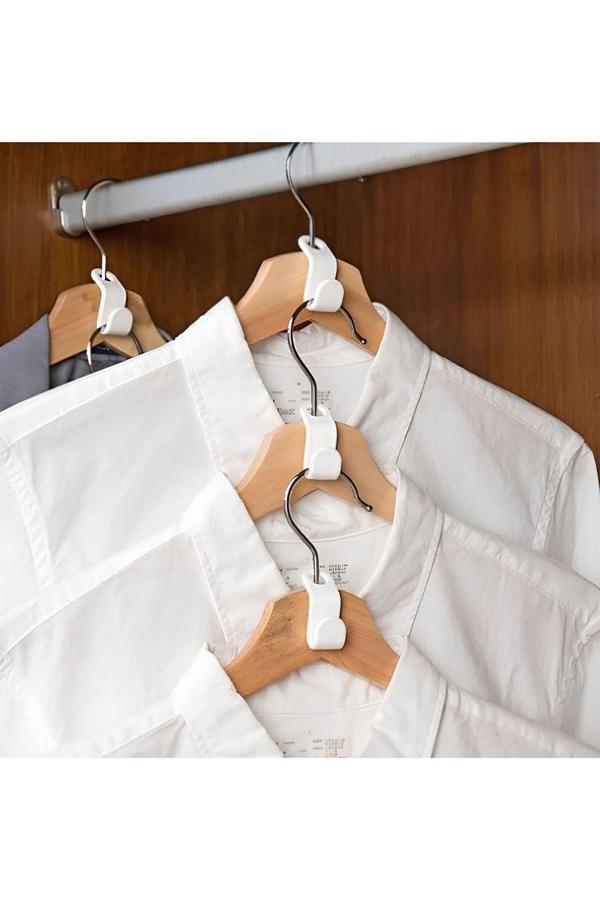 Tafce 10 Adet Dolap Içi Askı Çoğaltıcı Pratik Gömlek Elbise Tişört Kıyafet Düzenleyici Çoğaltıcı - Image 1