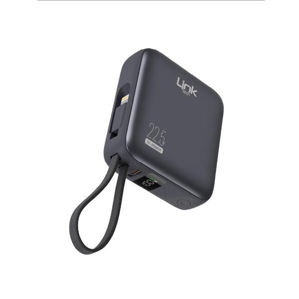 LinkTech PD22 Premium 10000 mAh 22.5W Hızlı Dahili Kablolu Powerbank - Image 1