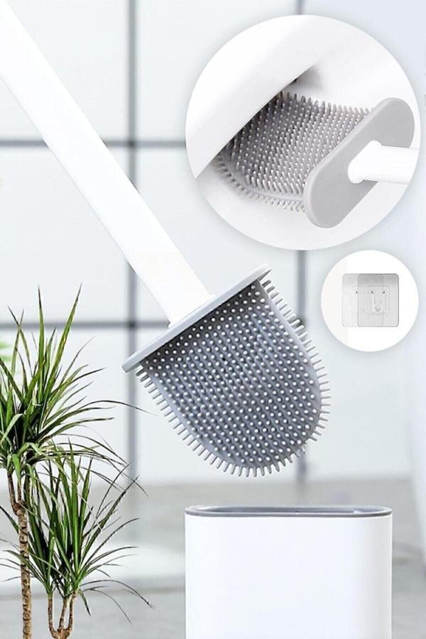 Tafce Silikon Tuvalet Fırçası Bükülebilir Silikon Wc Klozet Fırçası - Image 1