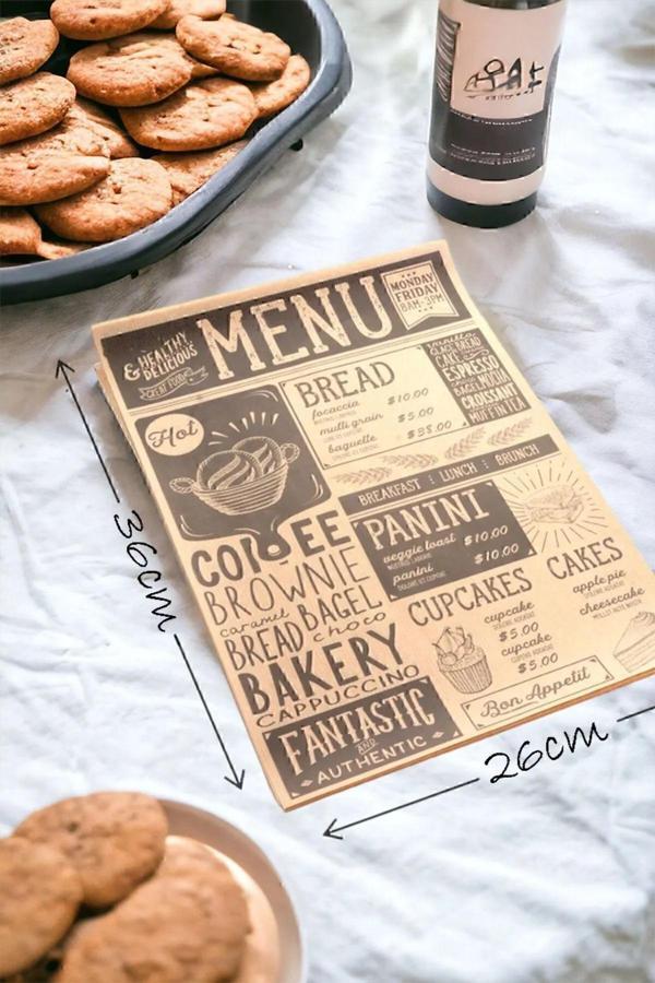 Tafce Kendinden Desenli Pinterest Yağlı Kağıt | 50 Adet Vintage Gazete Desen Sunum Kağıdı - Image 1