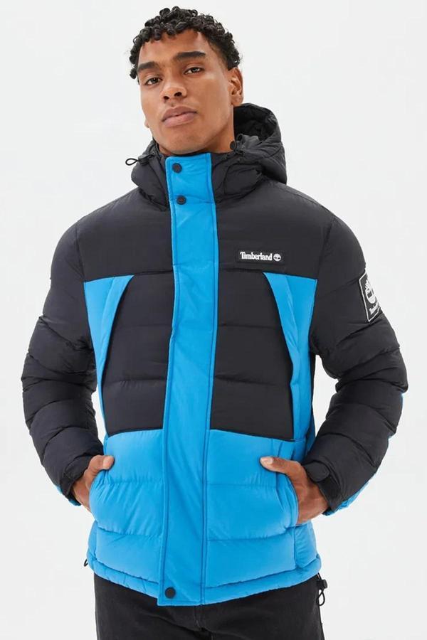 Timberland Oa Puffer Kapüşonlu Erkek Mont Siyah Mavi - Image 1