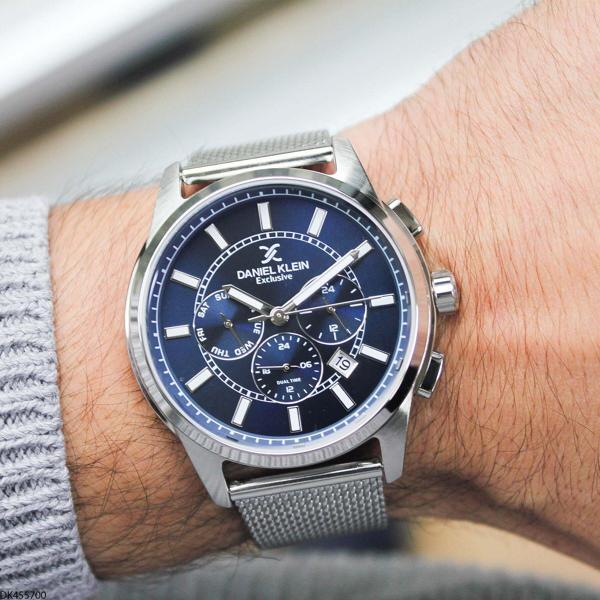 Daniel Klein DK455700 Çelik Hasır Kordonlu Erkek Kol Saati - Image 1