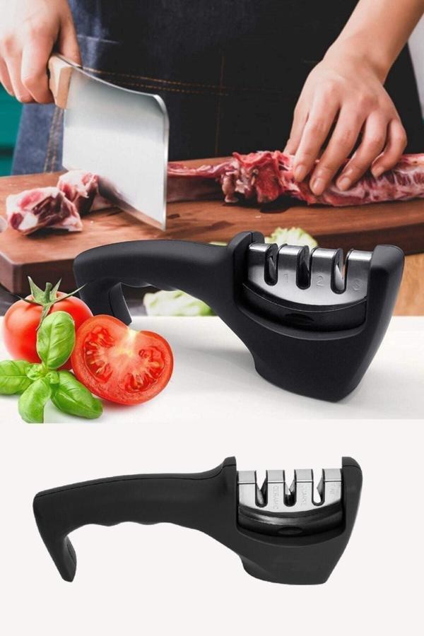 Tafce Profesyonel Bıçak Bileme Aleti 3 Açılı Elmas El Bıçakları Bileme Aparatı Ergonomik Saplı - Image 1