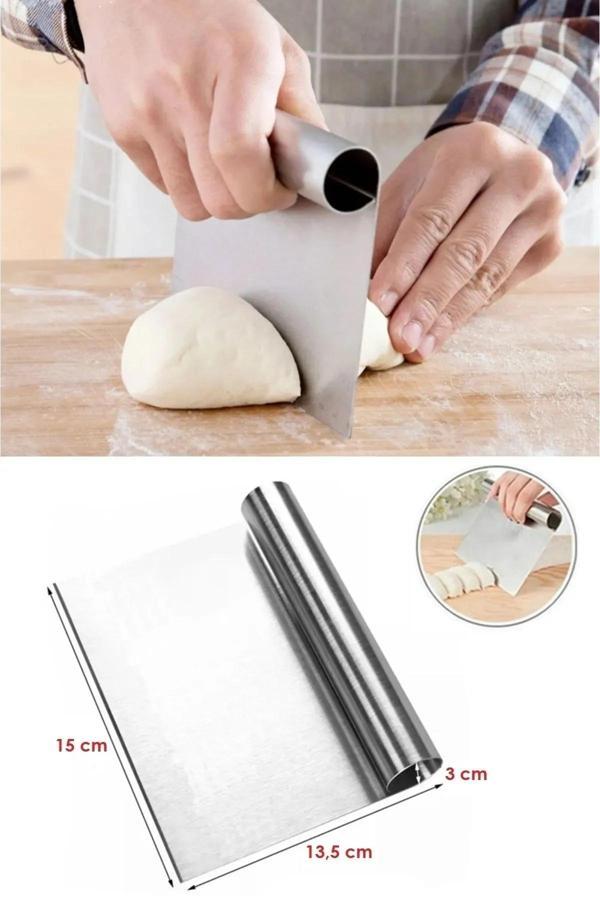 Tafce Lüks Hamur Kesme Aparatı Çelik Kesici Kazıyıcı Pasta Ve Kek Spatula - Image 1