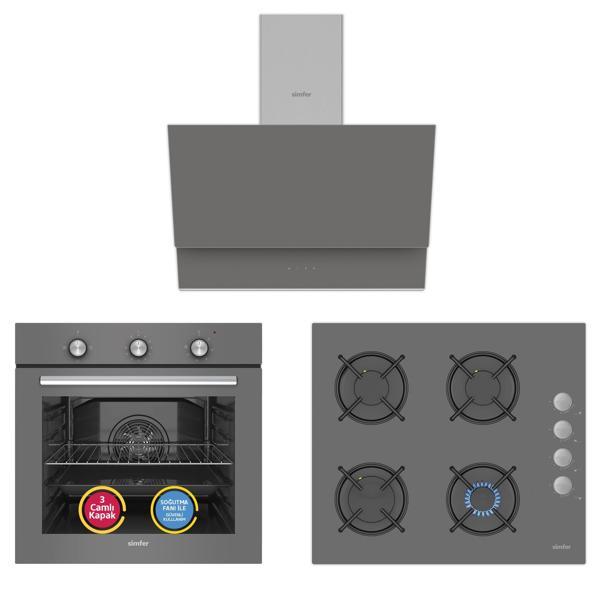 Simfer 4 Fonksiyon Trend Mekanik Silver Cam Power Turbo 3'lü Ankastre Set - Image 1