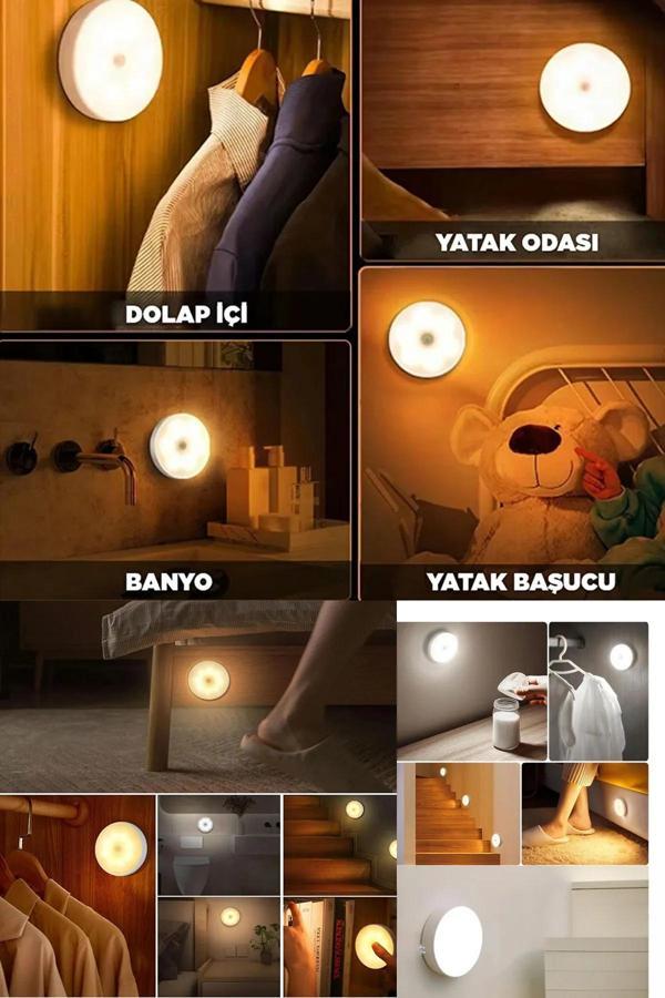 Tafce Hareket Sensörlü Lamba – Usb Şarjlı, Beyaz Işık Modlu - Image 1