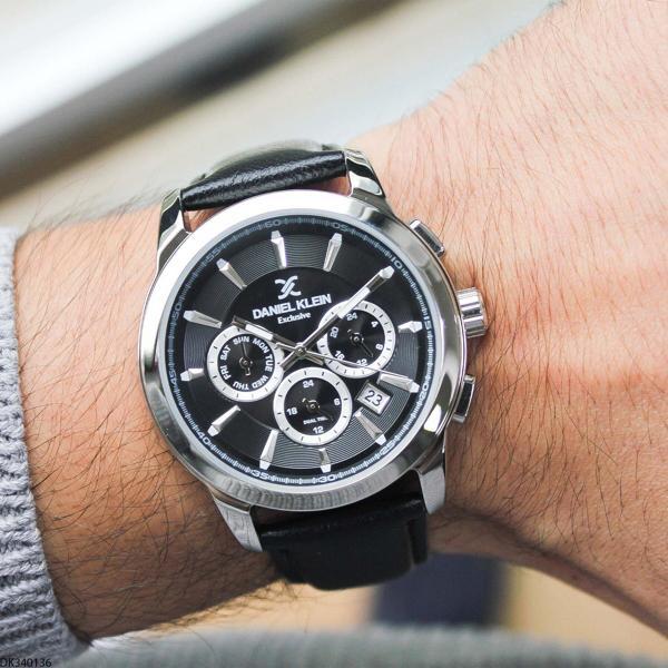 Daniel Klein DK340136 Deri Kordonlu Erkek Kol Saati - Image 1
