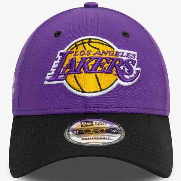 New Era Nba Side Patch 9Forty LA Lakers Unisex Şapka Mor - Image 1