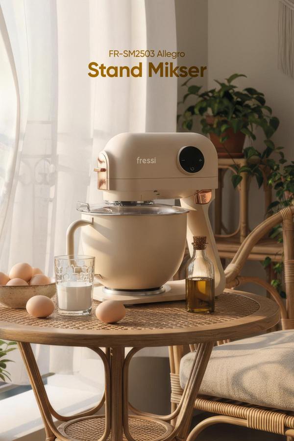 Fressi Hamur Yoğurma Makinesi Tam Döküm Demir Stand Mikser Mutfak Şefi Fr-Sm2503 Allegro - Image 1