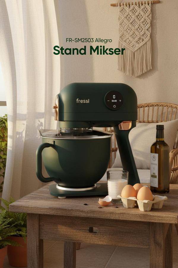 Fressi Hamur Yoğurma Makinesi Tam Döküm Demir Stand Mikser Mutfak Şefi Fr-Sm2503 Allegro - Image 1