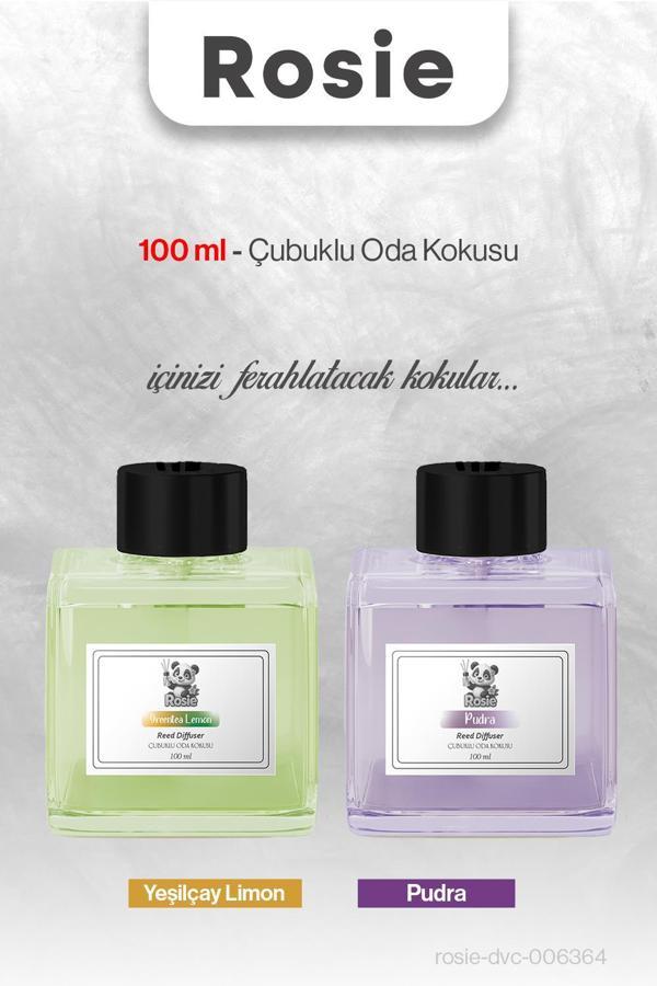 Yeşilçay Limon ve Pudra ROSIE Çubuklu Oda Kokusu 100 ml - Image 1