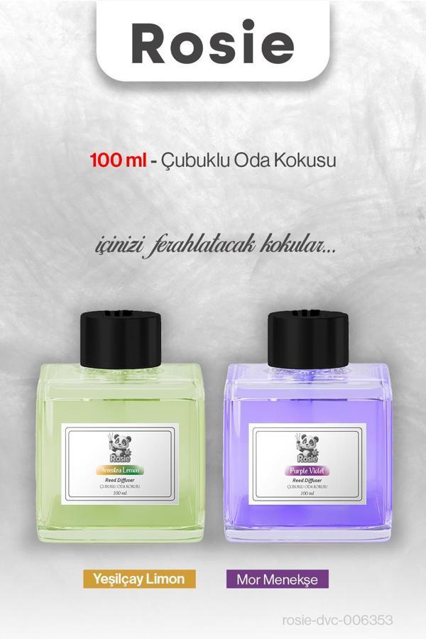 Yeşilçay Limon ve Mor Menekşe ROSIE Çubuklu Oda Kokusu 100 ml - Image 1