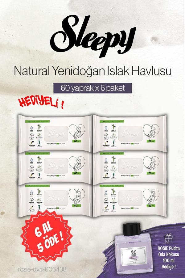 Sleepy Natural Yenidoğan 60'lı 6 AL 5 ÖDE, Rosie Pudra Oda Kokusu - Image 1