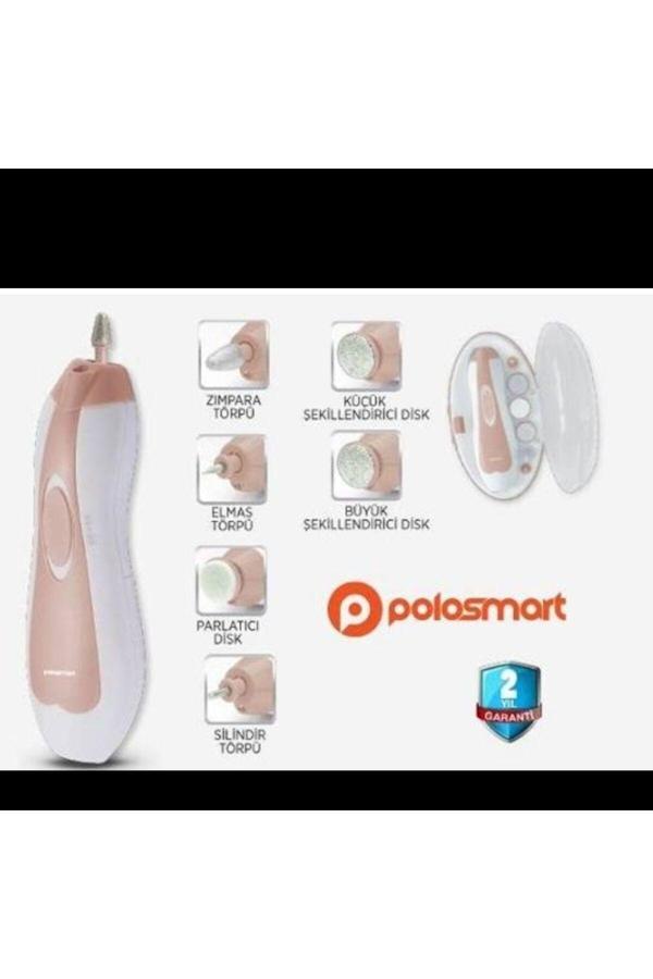 Polosmart Elektronik Manikür Pedikür Ledli Bakım Seti Pembe - Image 1