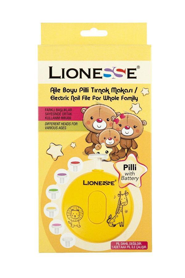 Lionesse Bebek Ve Çocuk Pilli Tırnak Törpüsü 2029 (Sarı) - 6 Farklı Başlık, Yenidoğandan İtibaren Kullanım - Image 1