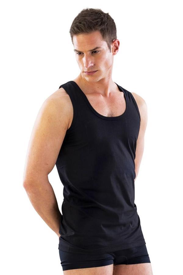 Siyah Mı Emay 12210-r U Yaka Askılı Erkek Atlet Renkli - Image 1