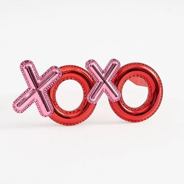 BFS   Kırmızı Renk Xoxo Yazılı Parti Gözlüğü 17x7 cm - Image 1