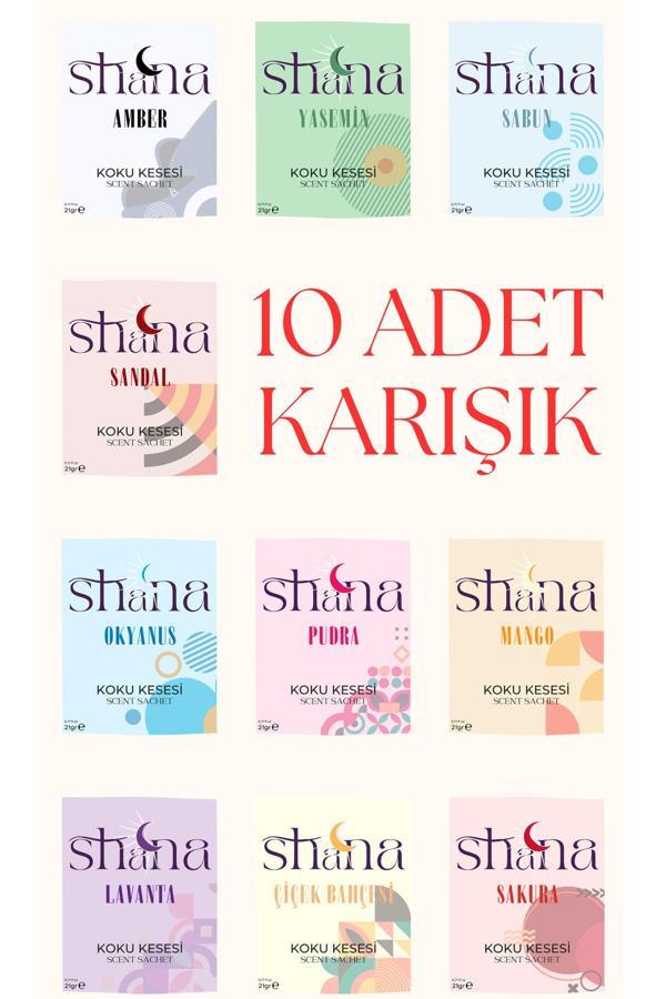 Pelldio Home 10'Lu Karışık Dolap Ayakkabılık Ve Çekmece Parfümlü Kese Kokusu Oda Koku Kesesi - Image 1