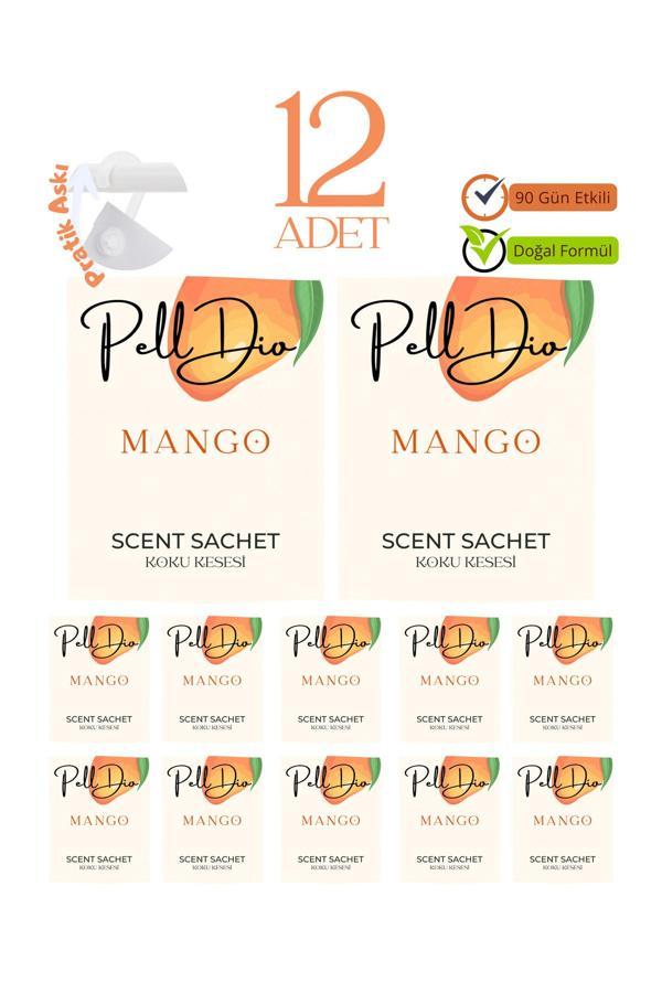 Pelldio Home 12'Li Mango Ayakkabılık Dolap Ve Çekmece Parfümlü Kese Kokusu Oda Koku Kesesi - Image 1