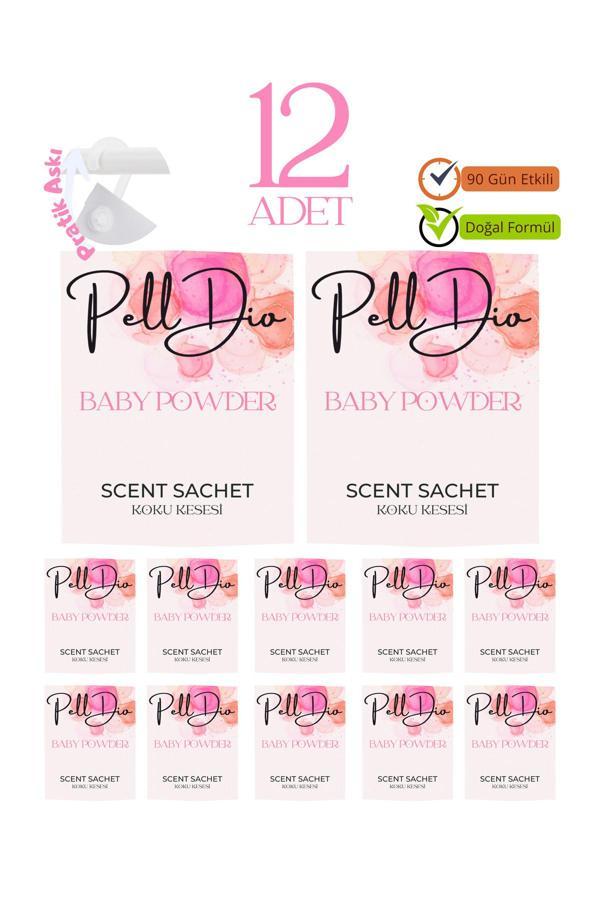 Pelldio Home 12'Li Bebek Pudrası Ayakkabılık Dolap Ve Çekmece Parfümlü Kese Kokusu Oda Koku Kesesi - Image 1