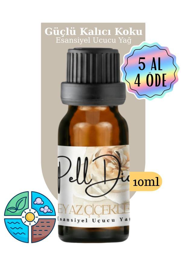 Pelldio Home Beyaz Çiçek Esansiyel Uçucu Koku Yağı Buhurdanlık Yağı Difüzör Esansı Hobi Esans Ortam Oda 10Ml - Image 1