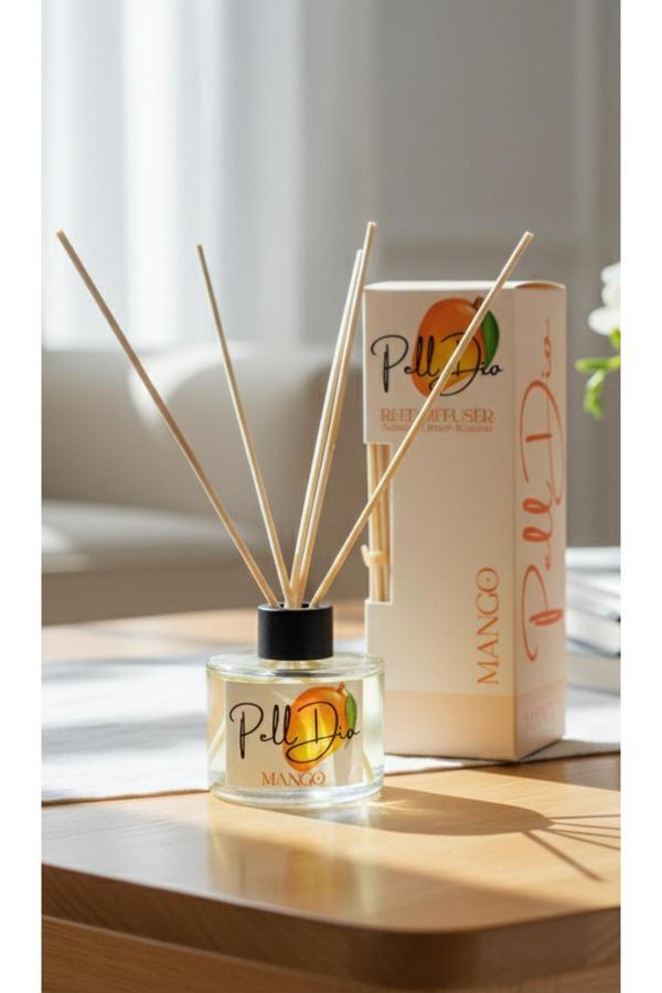 Pelldio Home Mango Bambu Çubuklu Ortam Ev Oda Salon Koku Kokusu Ve Oda Parfümü 120 Ml - Image 1