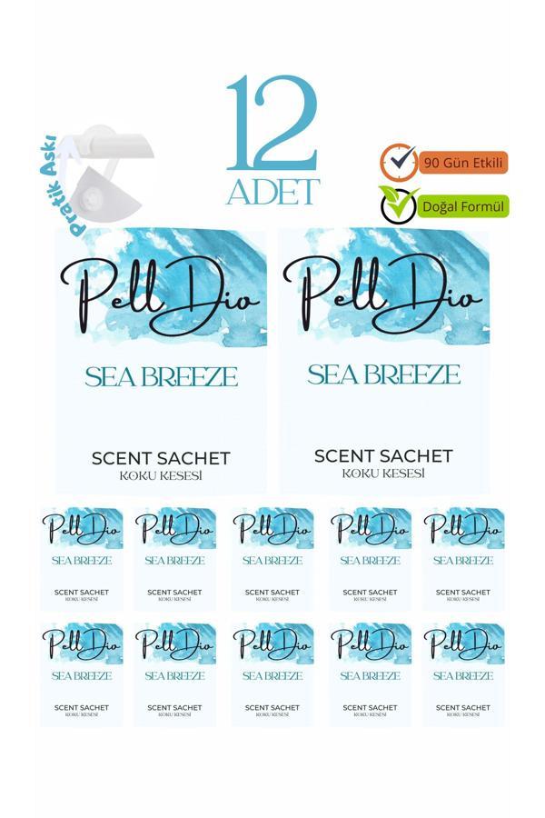 Pelldio Home 12'Li Okyanus Esintisi Ayakkabılık Dolap Ve Çekmece Parfümlü Kese Kokusu Oda Koku Kesesi - Image 1