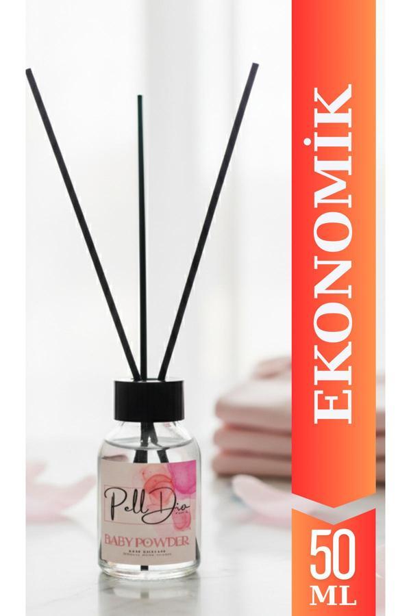 Pelldio Home Bebek Pudrası Eko Çubuklu Oda Kokusu - Kokulu Çubuk 50Ml - Image 1