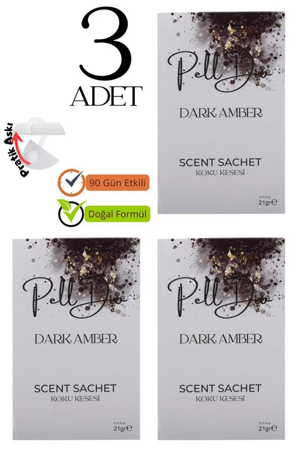 Pelldio Home 3'Lü Amber Dolap Ayakkabılık Ve Çekmece Parfümlü Kese Kokusu Oda Koku Kesesi - Image 1