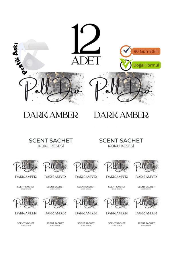 Pelldio Home 12'Li Amber Ayakkabılık Dolap Ve Çekmece Parfümlü Kese Kokusu Oda Koku Kesesi - Image 1