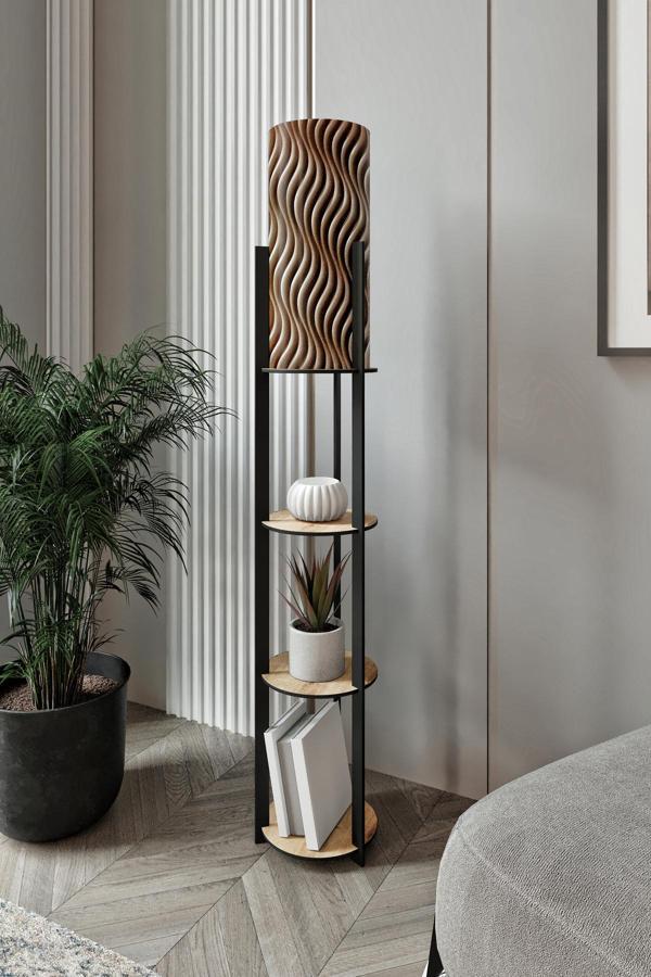 RADIANTE YUVARLAK RAFLI LAMBADER SAFİR MEŞE - Image 1