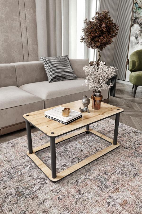 HOLE Masivo Orta Sehpa 68x42 DİKDÖRTGEN SAFİR MEŞE - Image 1