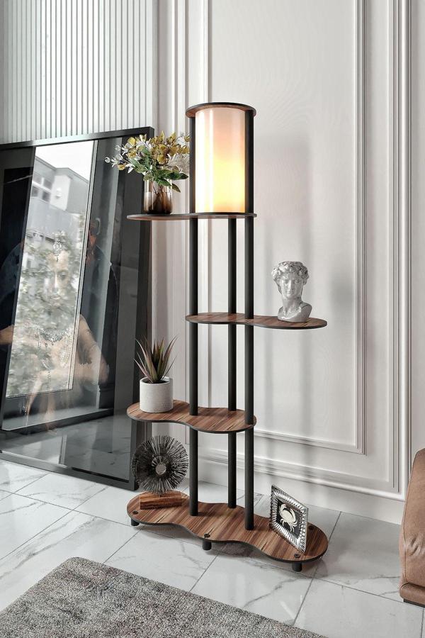 YENİ TRAVERS RAFLI LAMBADER MADRAN CEVİZ - Image 1