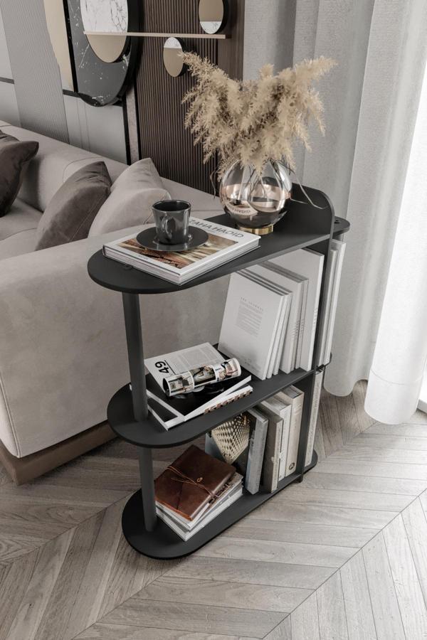 Dekoratif Yan Sehpa Siyah - Image 1