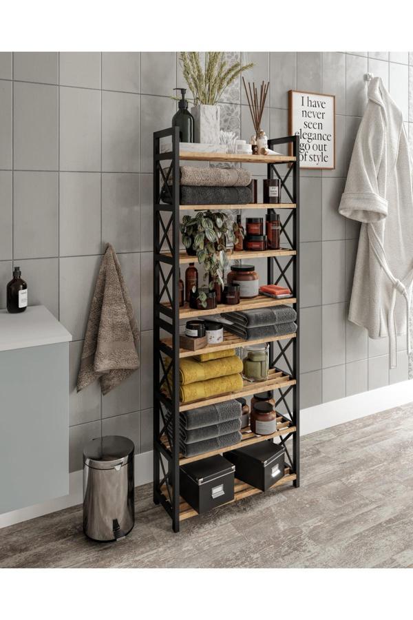 DEKORATİF BANYO RAFI ORGANISER ÇOK AMAÇLI RAF DÜZENLEYİCİ - Image 1