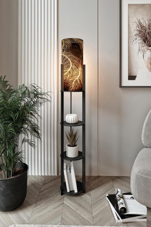 YUVARLAK RAFLI LAMBADER BLACK - Image 1