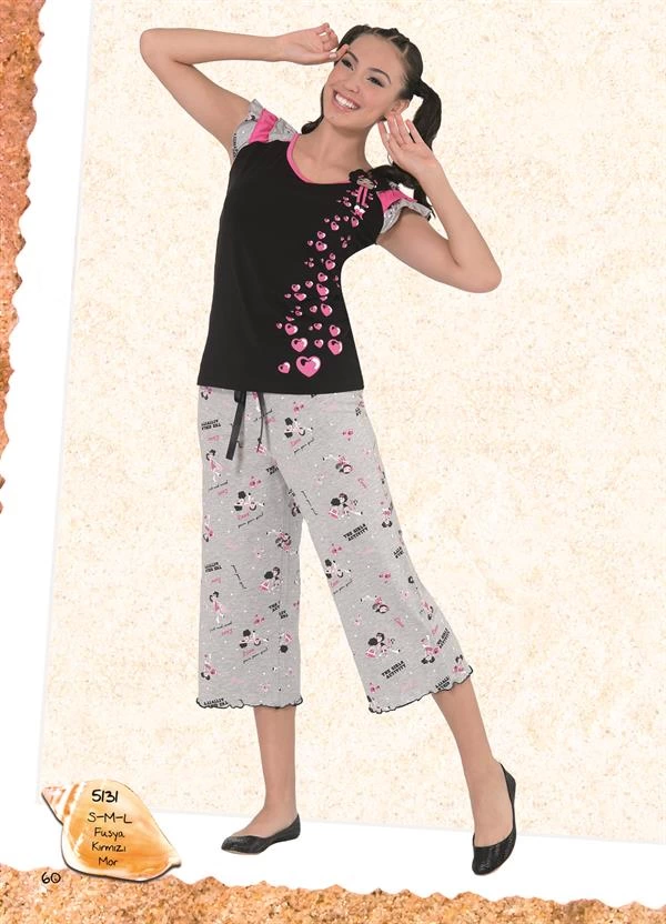 Berrak Bayan Kapri Pijama Takım 5131 - Image 1