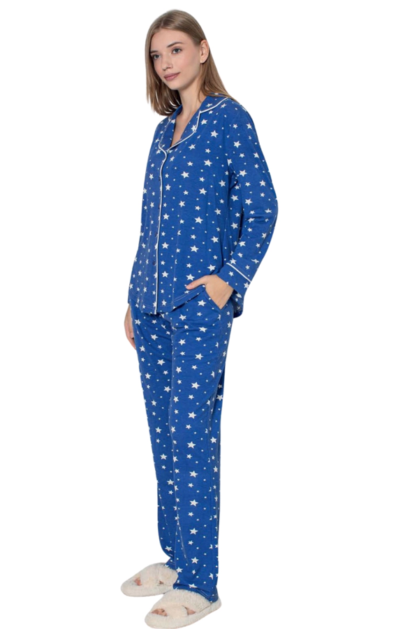 Limissi Desenli Pamuk Viskon Pijama Takımı - Image 1