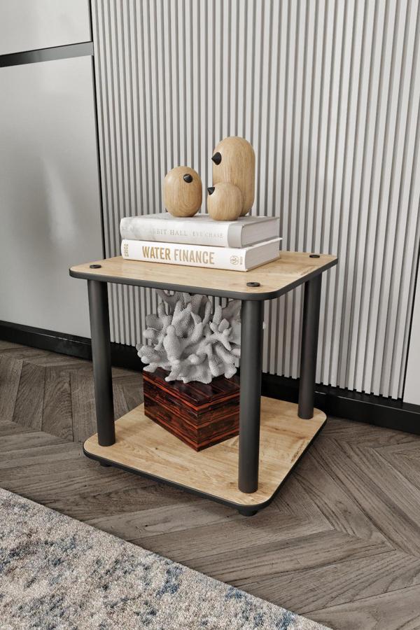 Dekoratif MASİVO KİTAPLIK 2 Katlı 34x34 Dikdörtgen Çok Amaçlı Raf SAFİR MEŞE - Image 1