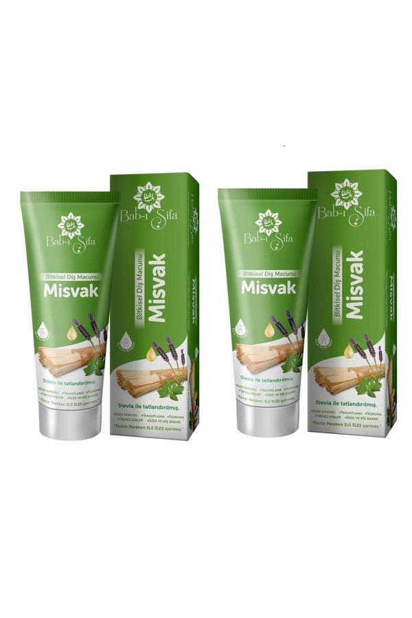 Bab-I Şifa Bitkisel Diş Macunu Misvak 140 Gr.*2 - Image 1