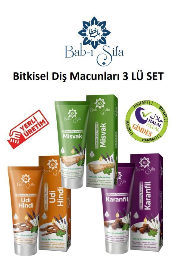 Bab-I Şifa Bitkisel Diş Macunları 140 Gr. 3 Lü Set - Image 1