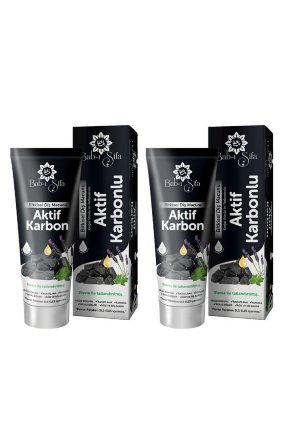 Bab-I Şifa Bitkisel Diş Macunu Aktif Karbon 140 Gr. *2 Adet - Image 1