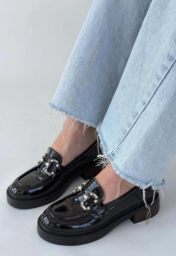 BİÇOMİ Ertin Siyah Rugan Oxford Ayakkabı - Image 1