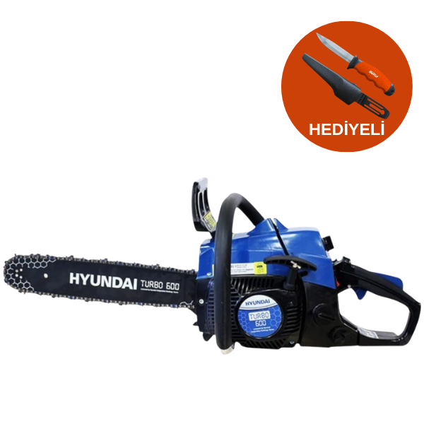 Hyundai Turbo 600 Motorlu Testere | 45cc 2.6HP Benzinli Testere – Welkut WS50 Çok Amaçlı Ağır İş Bıçağı Hediyeli - Image 1
