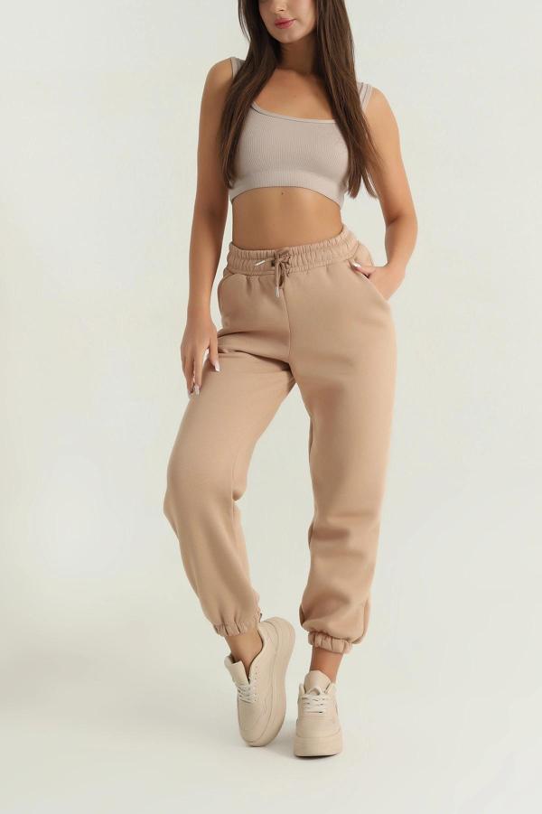 BİÇOMİ 3 iplik şardonlu paça lastikli eşofman bisküvi is001 - Image 1