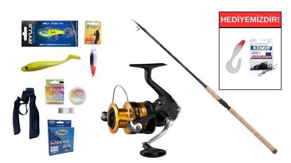 Shimano Catana FX Spinning Tele 2,70m&Shimano FX 4000 FC Spin Seti - Image 1